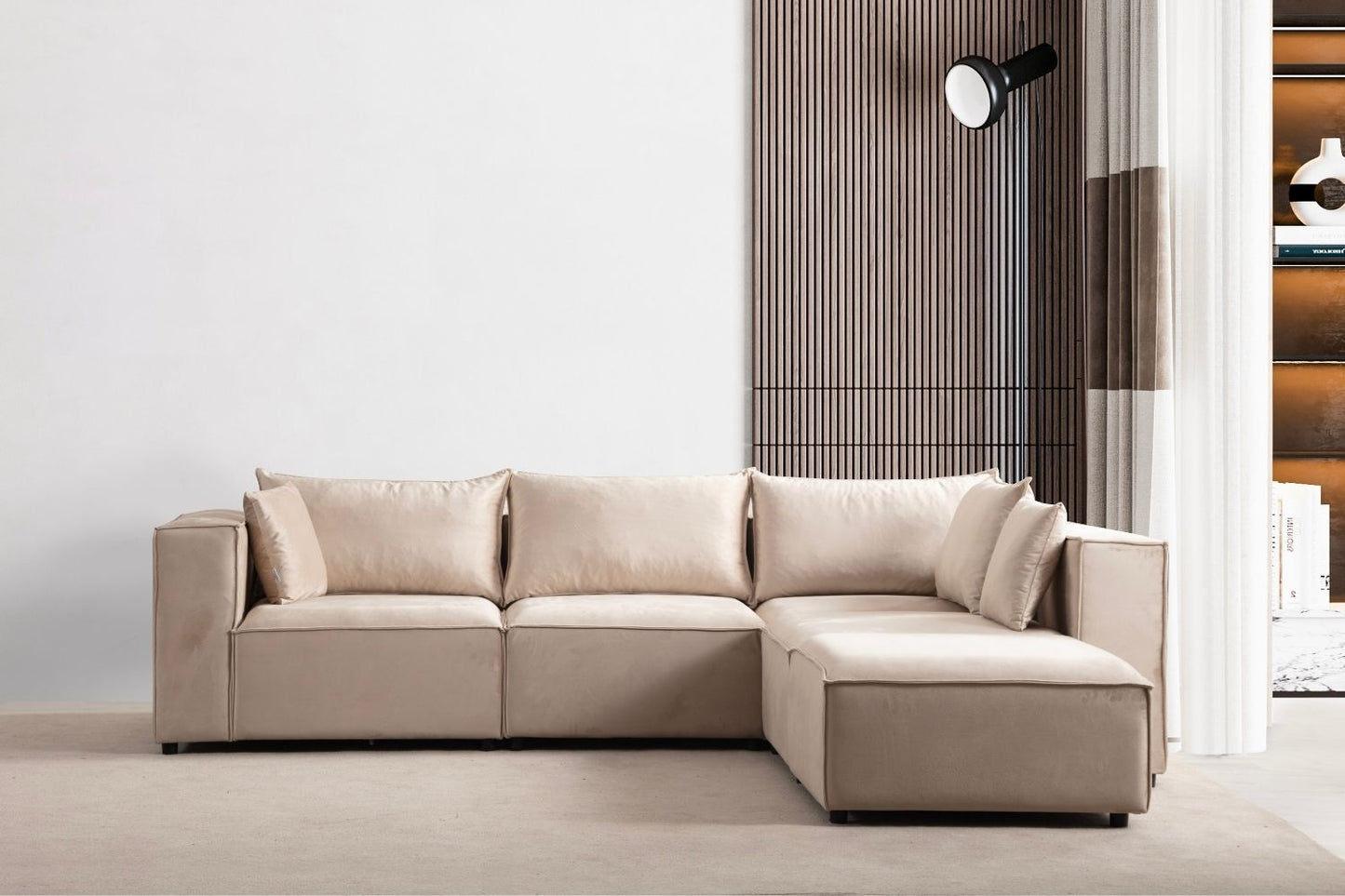 Canapé MAGNUM Velours Modulable 3+1 Pouf