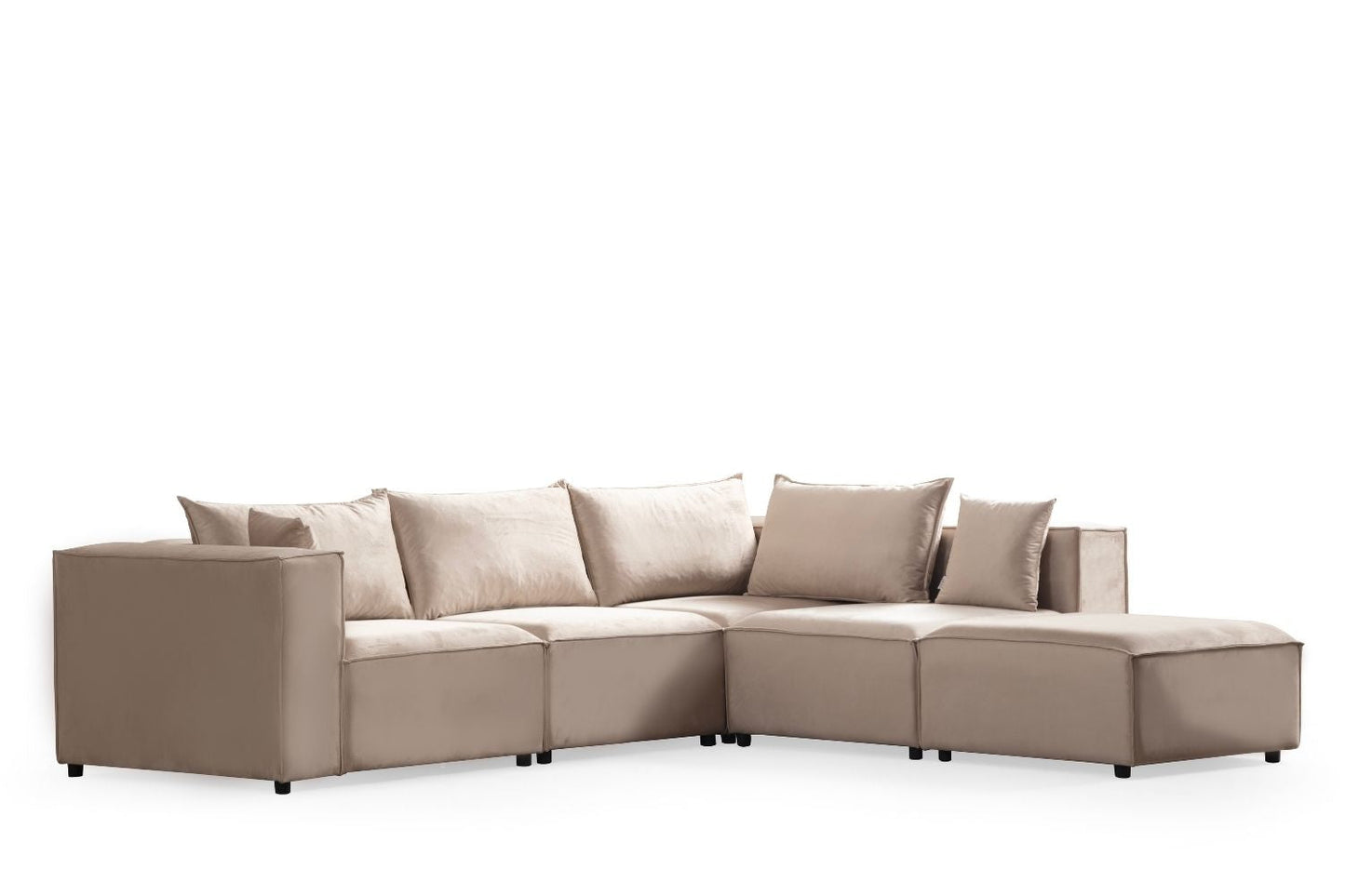 Canapé MAGNUM Velours Modulable 4+1 Pouf