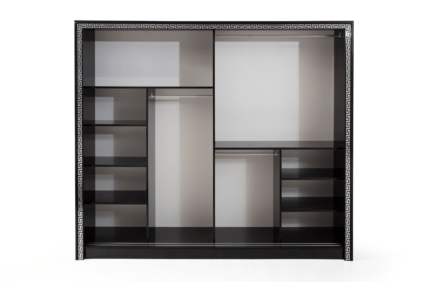 Chambre à coucher Versace noir & blanc ( Sommier + matelas compris)