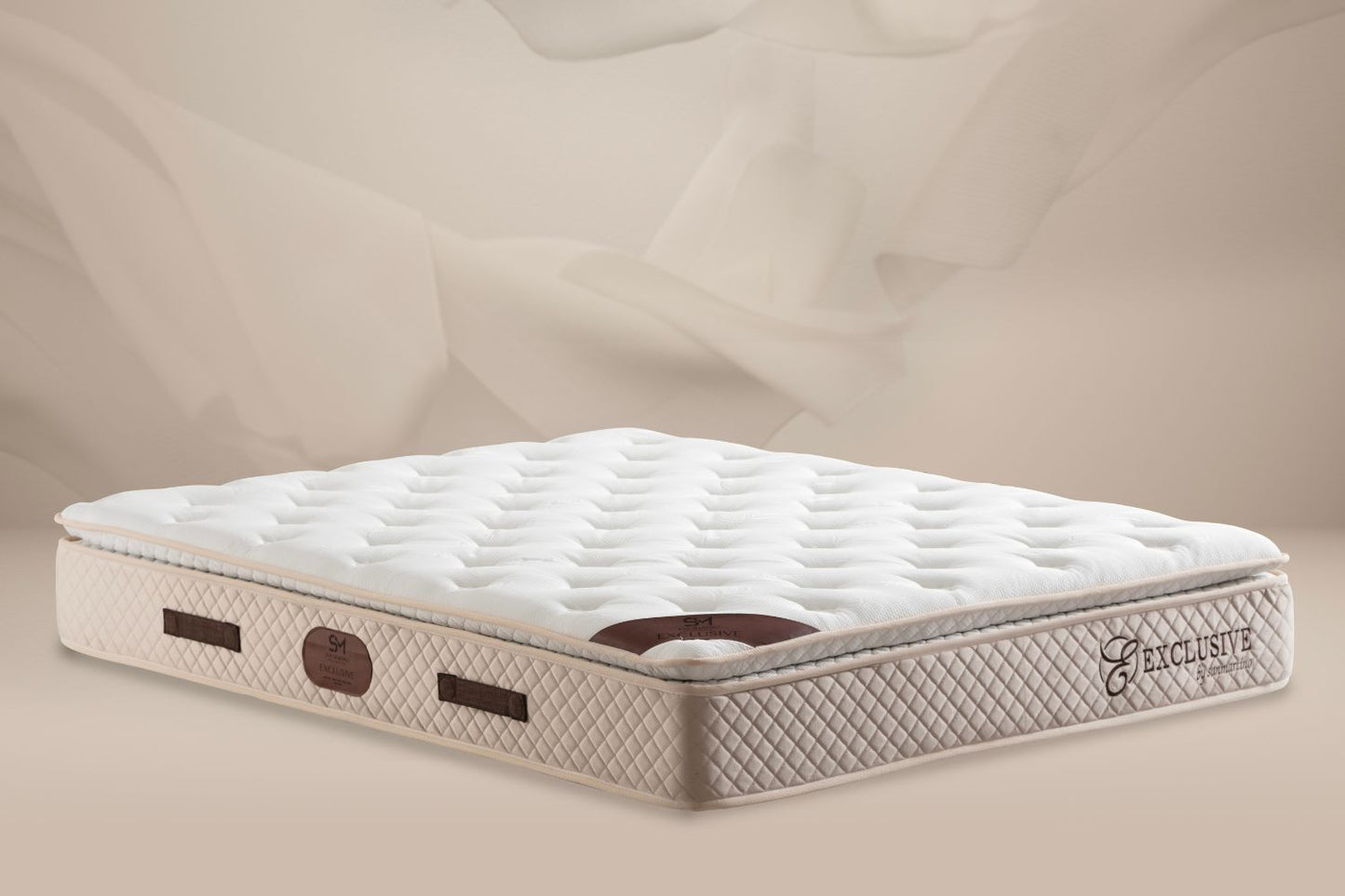 Matelas EXCLUSIF 32 cm d'Épaisseur Ressorts Beige - avec surmatelas Intégré