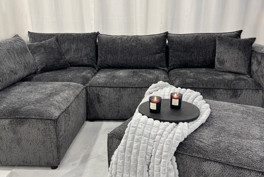 Canapé ÉLEGANCE Gris (Chenille)
