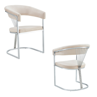 Chaise BRITTANY (chrome)