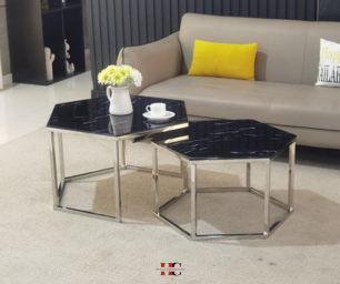 Table basse Hexagone (Chrome)