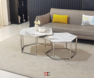 Table basse Hexagone (Chrome)