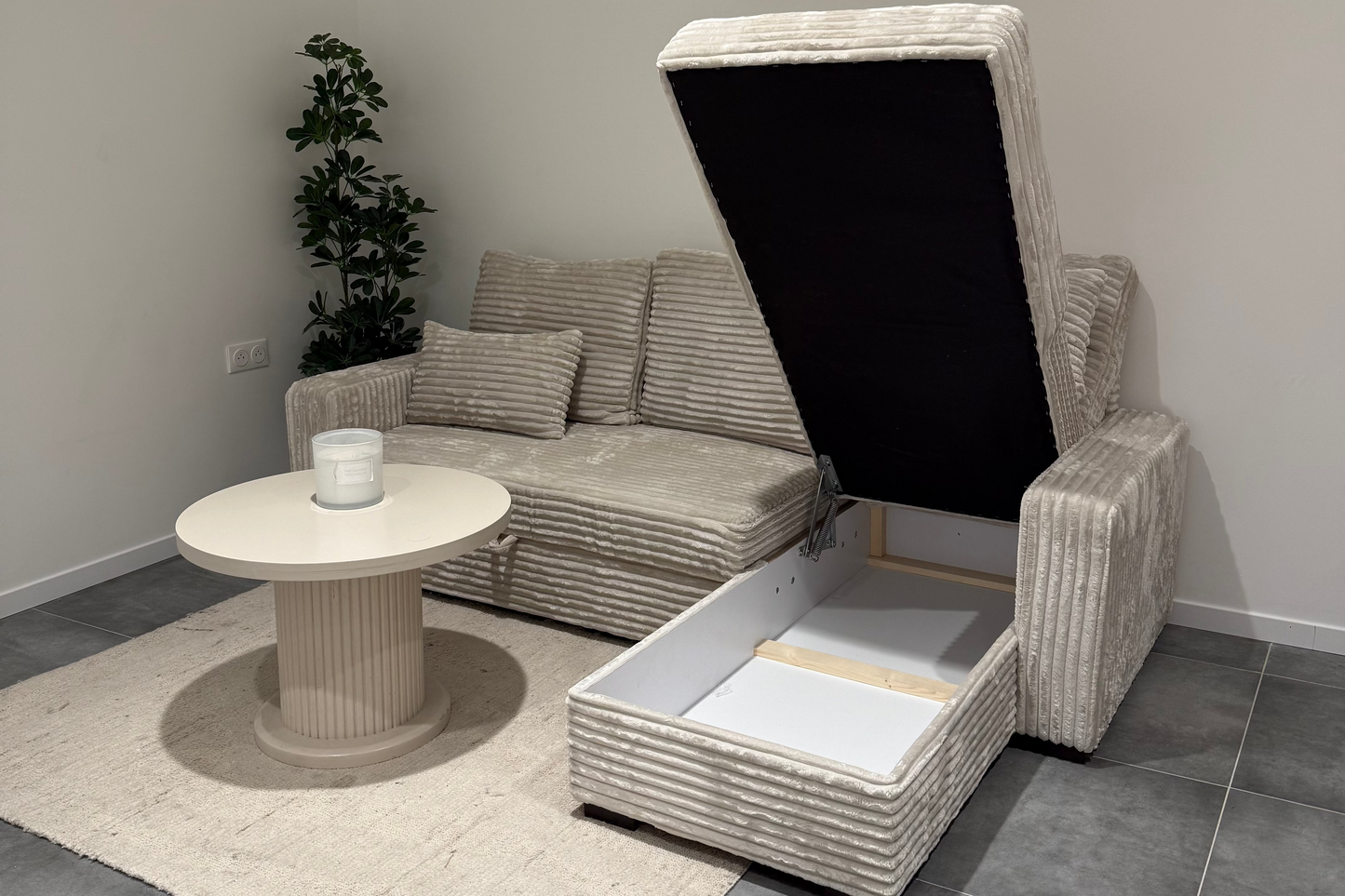 Canapé d'Angle MINALO Réversible (coffre & convertible)