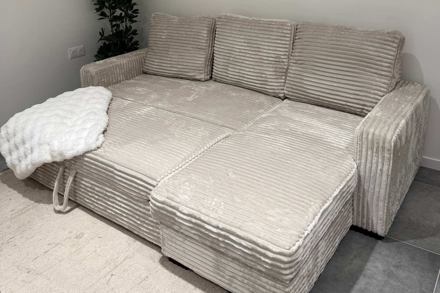 Canapé d'Angle MINALO Réversible (coffre & convertible)