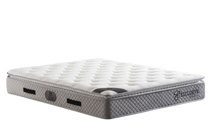 Matelas EXCLUSIF 32 cm d'Épaisseur Ressorts Gris -  avec surmatelas Intégré