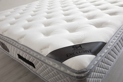Matelas EXCLUSIF 32 cm d'Épaisseur Ressorts Gris -  avec surmatelas Intégré