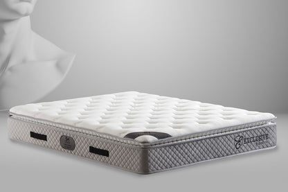 Matelas EXCLUSIF 32 cm d'Épaisseur Ressorts Gris -  avec surmatelas Intégré