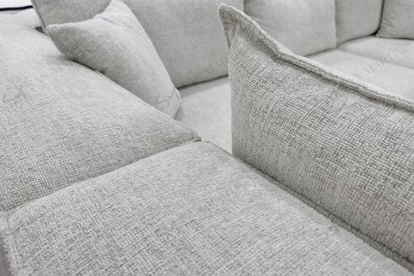 Canapé ELEGANCE Chenille Modulable 3+1 Pouf