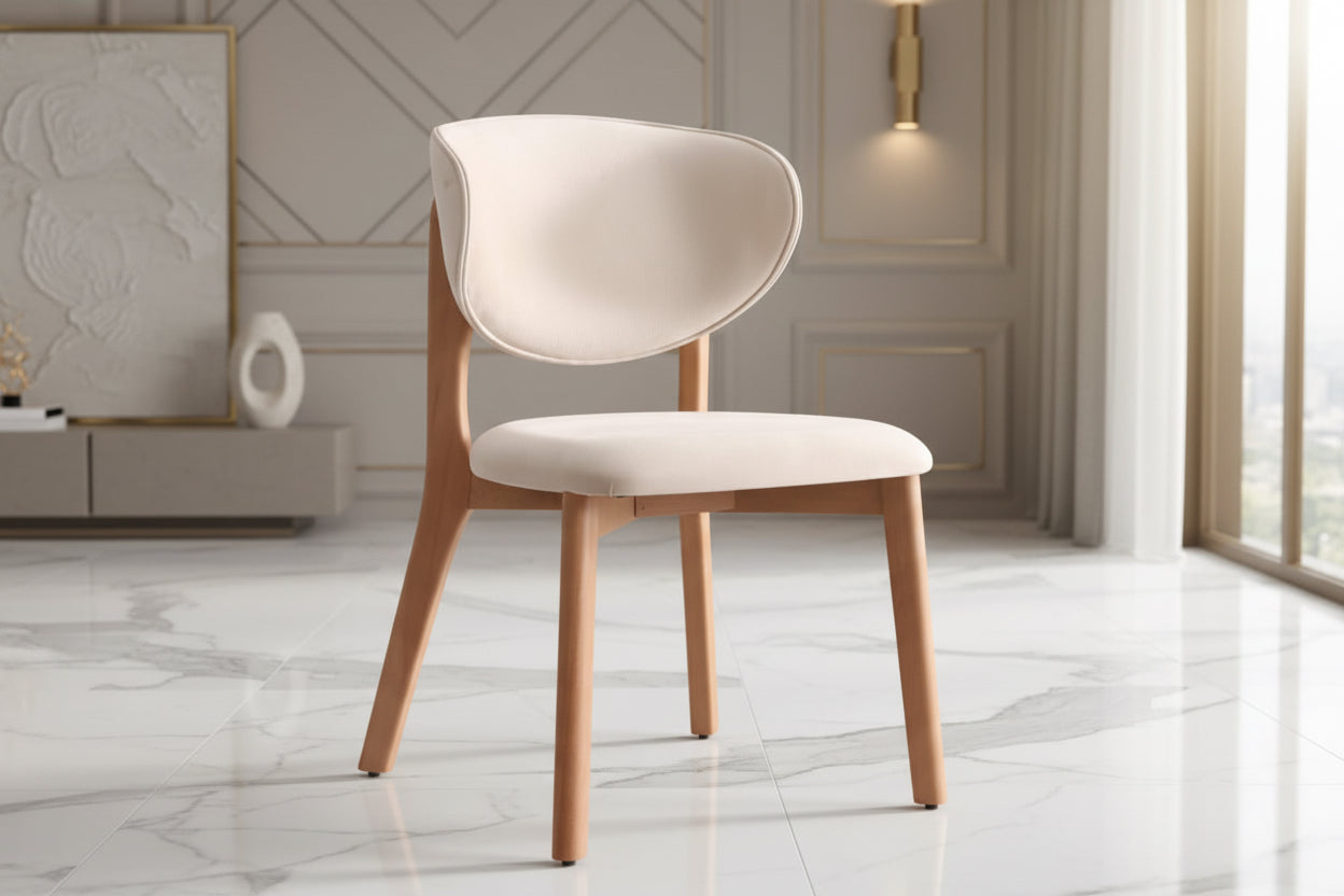 Chaise STAR velours beige