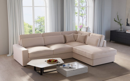 Canapé D'angle LEXUS Velours Beige