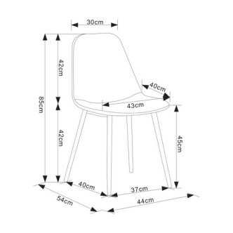 Chaise SCANDINAVE (Pied noir)