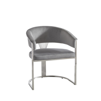 Chaise ANA - Tissu velours (Pied chrome)