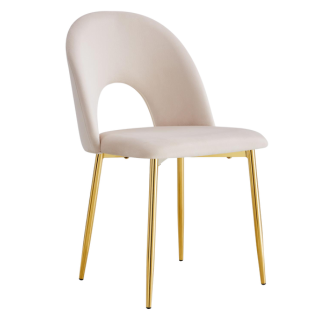 Chaise TEDDY (Pied gold)