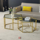 Table basse Hexagone (Pied gold)