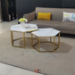 Table basse Hexagone (Pied gold)