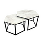 Table basse Hexagone (Pied noir)