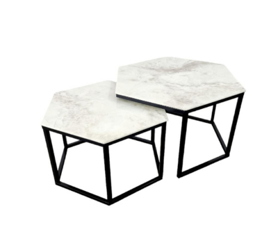 Table basse Hexagone (Pied noir)